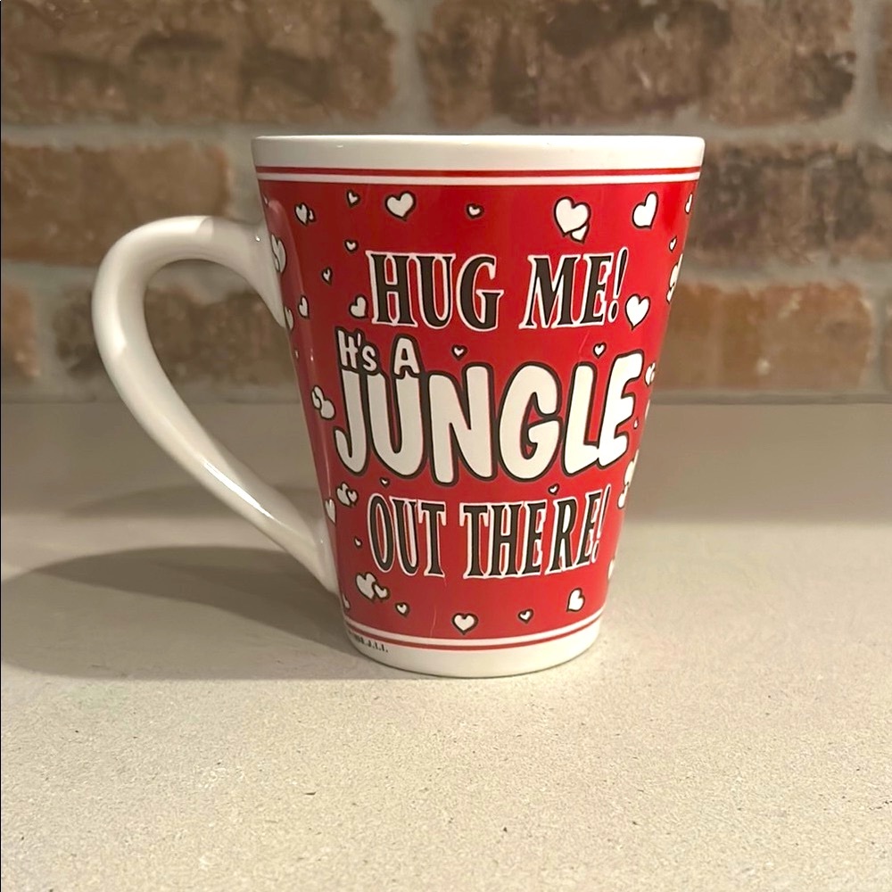 Valentine Heart ❤️ Ceramic Mug with Festive Design Red and White